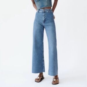 Zara Marine Straight Jeans in Bleach Blue